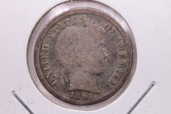 1894-O Barber Silver Dime., V.G., Store Sale #19237