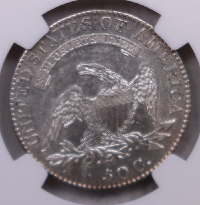 1820 Cap Bust Silver Half Dollar, Nice Eye Appeal, NGC AU-55, Store #HR2060.