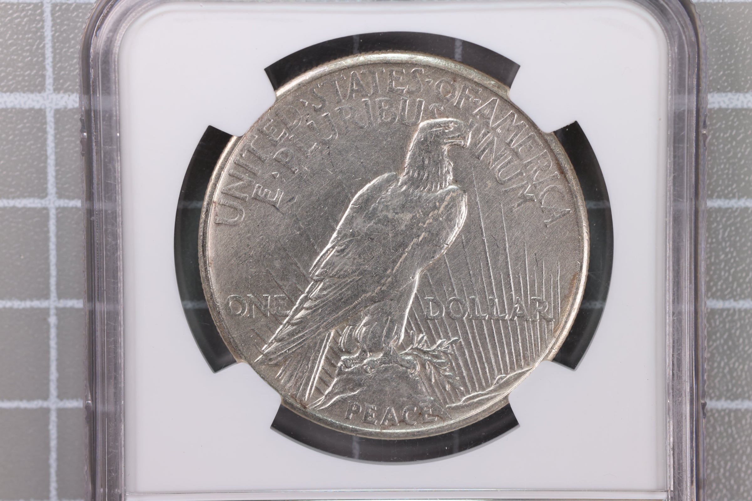 1921 Peace Silver Dollar, "Semi-Key Date", High Relief. Genuine NGC Holder, Store #23061914