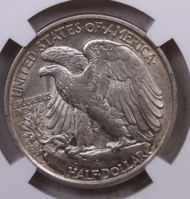 1918-D Walking Liberty Silver Half Dollar, NGC Graded MS-62, Store #HR2062.