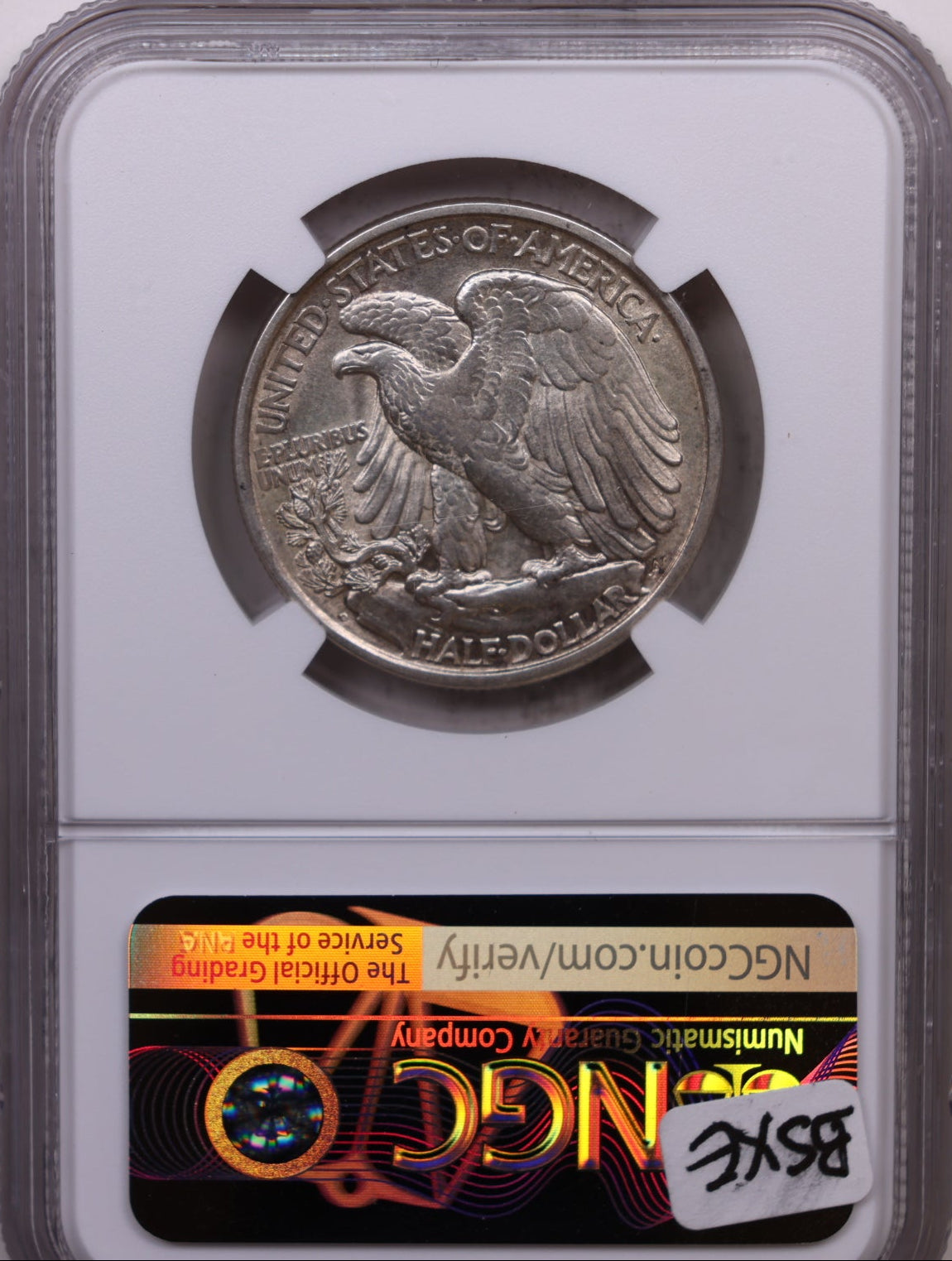 1918-D Walking Liberty Silver Half Dollar, NGC Graded MS-62, Store #HR2062.
