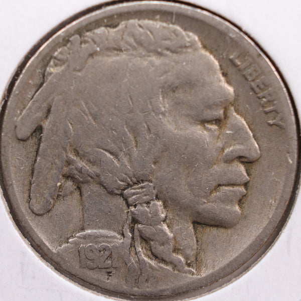 1921 Buffalo Nickel, Very Good Circulated Coin, Store #NL473