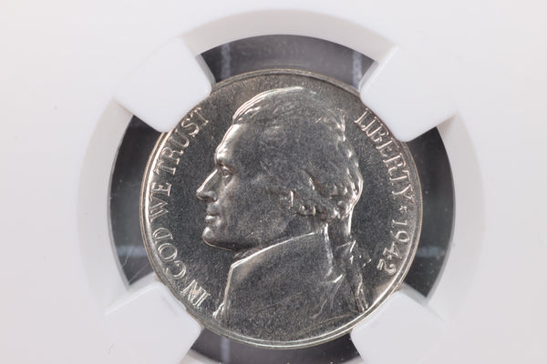 Copy of 1942-P Silver Jefferson Nickel, NGC Certified PF-66. Store #23062302