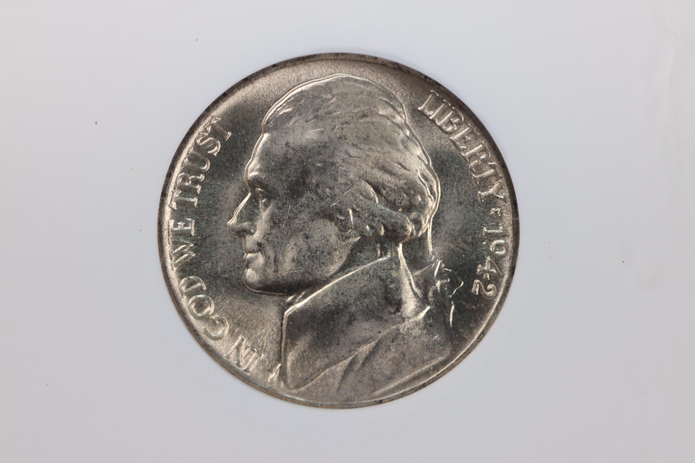 1942-P Silver Jefferson Nickel, NGC Certified MS-66. Store #23062301