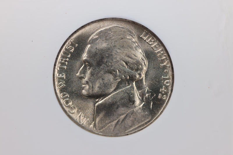 1942-P Silver Jefferson Nickel, NGC Certified MS-66. Store