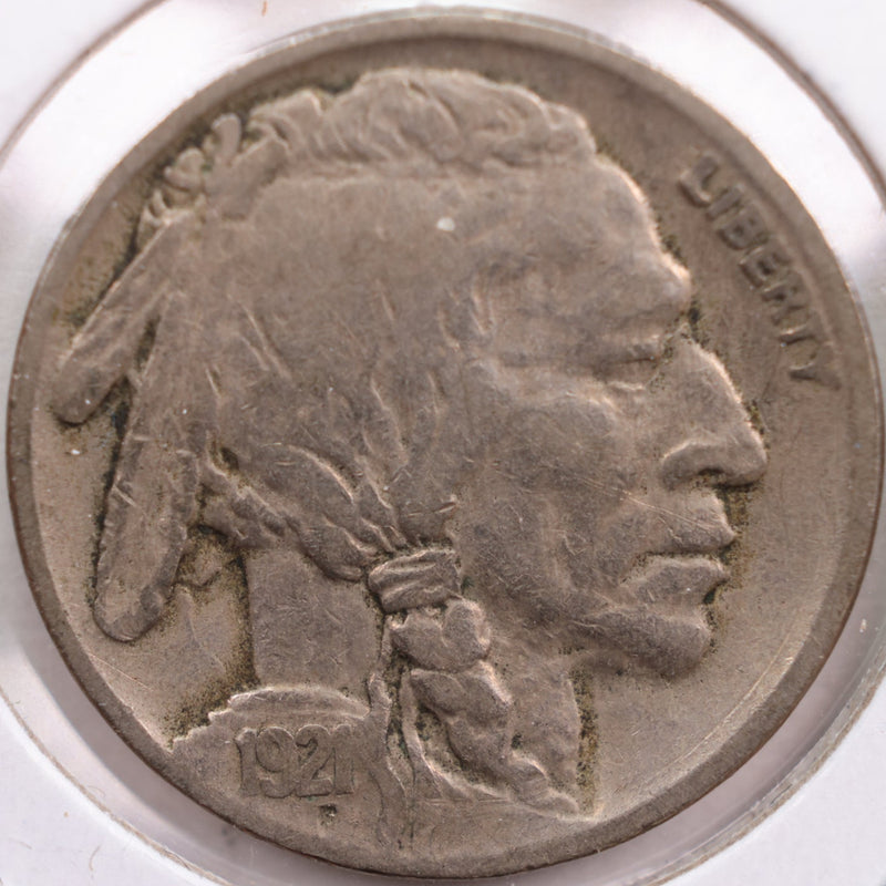 1921 Buffalo Nickel, Very Good+ Circulated Coin, Store