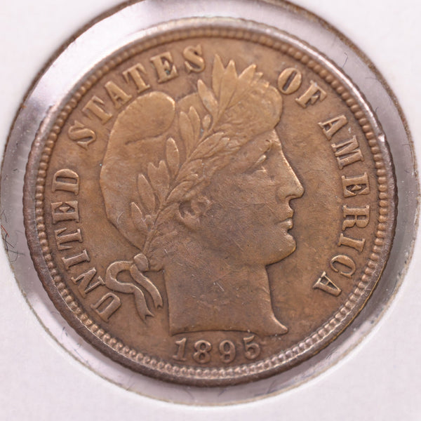 1895-O Barber Silver Dime., A.U, Details., Store Sale #19248