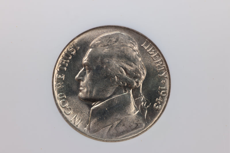 1943-P Silver Jefferson Nickel, NGC Certified MS-66. Store