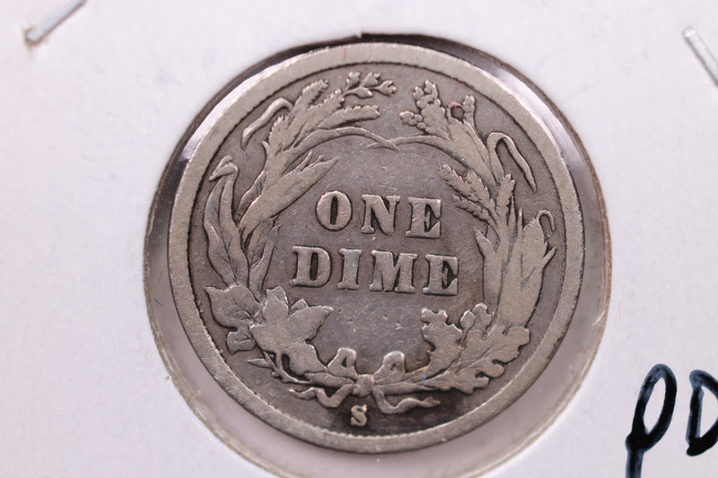 1895-S Barber Silver Dime., Good., Store Sale