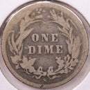 1895-S Barber Silver Dime, Good Circulated Coin, Store Sale