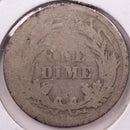 1895-S Barber Silver Dime, About Good Circulated Coin, Store