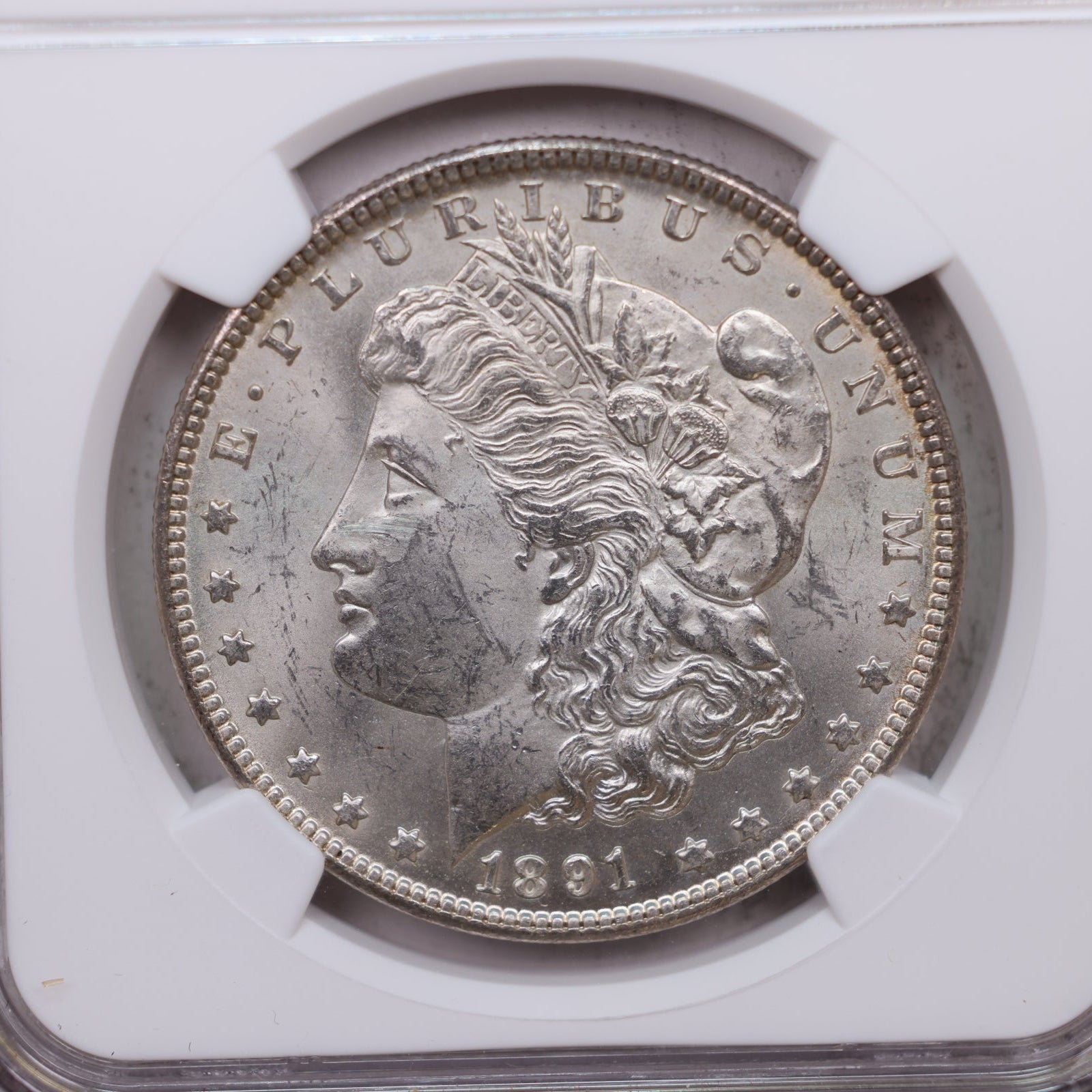 1891-CC Morgan Silver Dollar, Uncirculated Coin, NGC MS-62, Store #DR063.