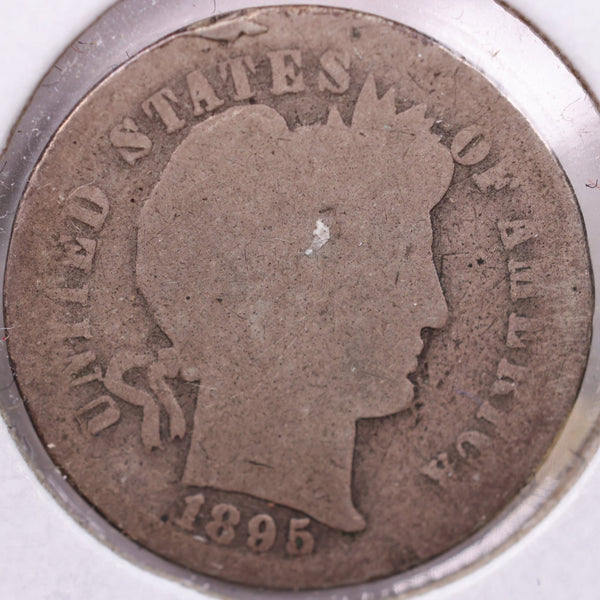 1895-S Barber Silver Dime, Fair Circulated Coin, Store #d895S11