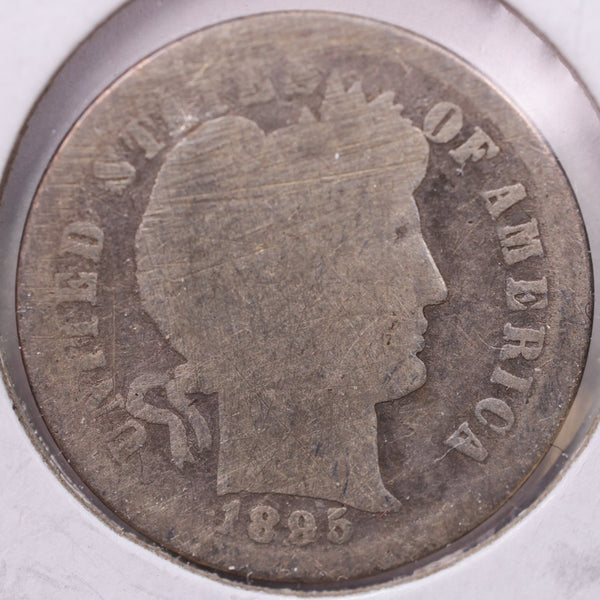 1895-S Barber Silver Dime, Fair Circulated Coin, Store #d895S10