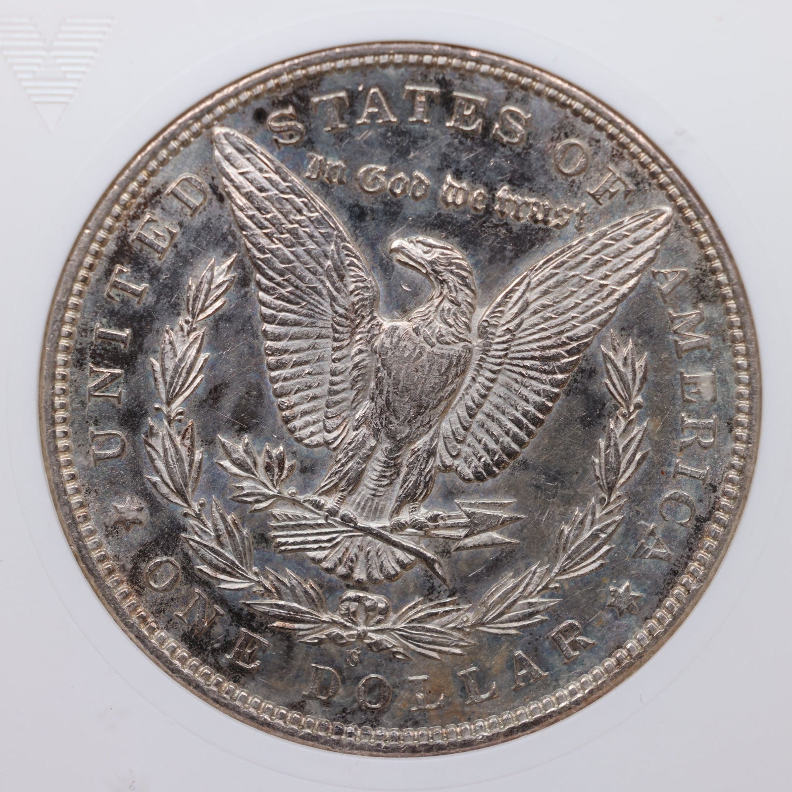 1895-S/S Morgan Silver Dollar, 'S' over 'S', ANACS AU58, P.L, Store #DR065.
