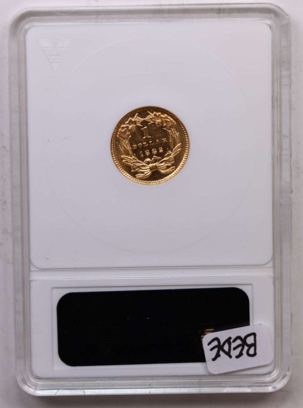 1882 $1, Princess Gold One Dollar, ANACS MS-62, Soap Box, Store Sale #GGD005.