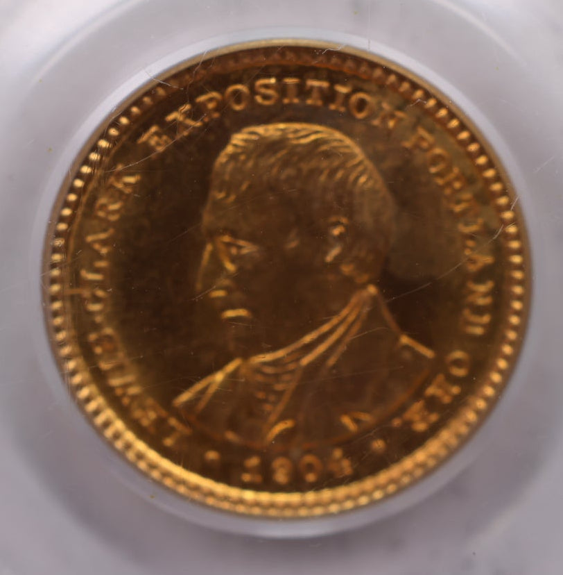 1904 $1 Gold Lewis and Clark One Dollar Commemorative, PCGS MS65, #GEC009.