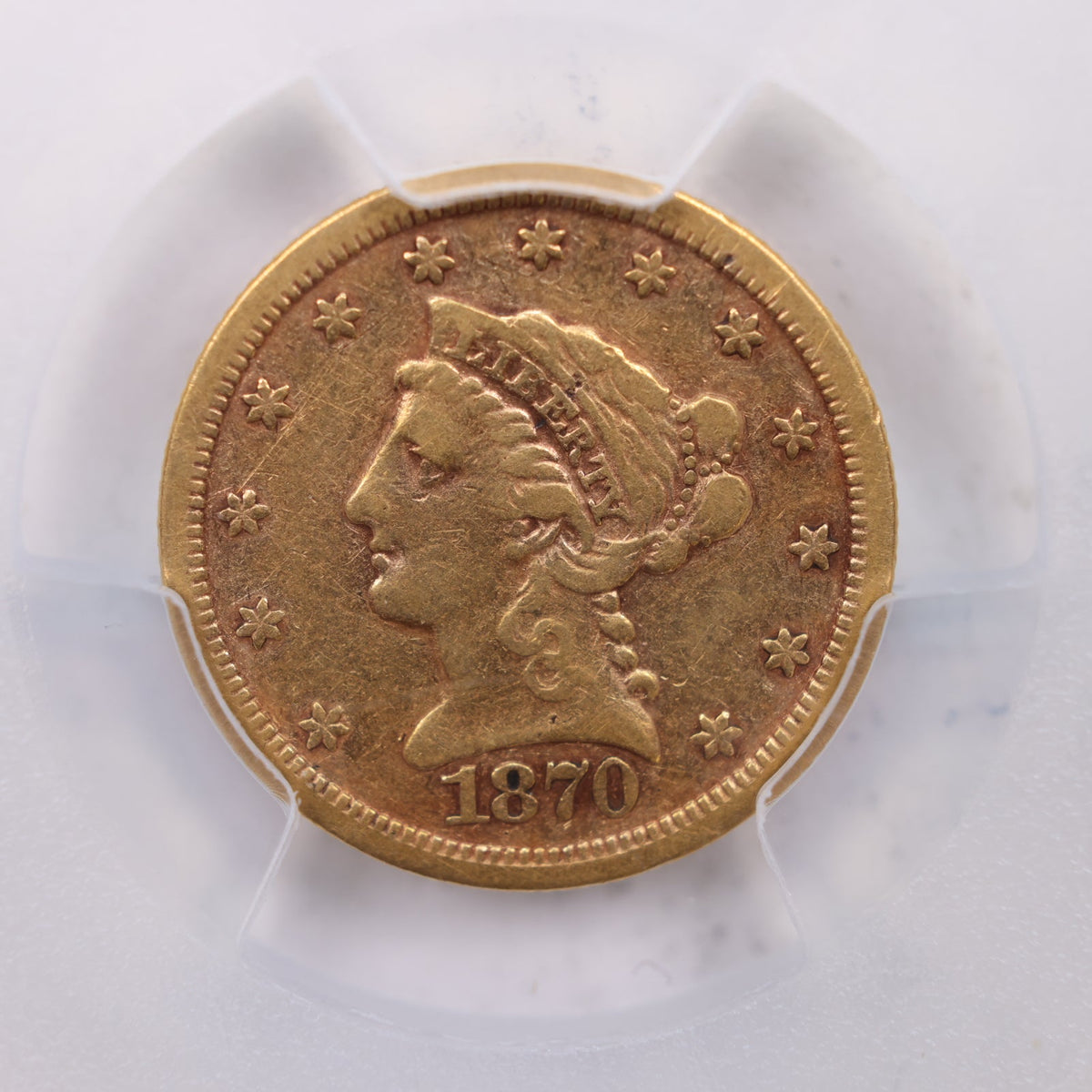 1870-S $2.50 Gold Liberty, Quarter Eagle, PCGS VF-30, STORE #G006.