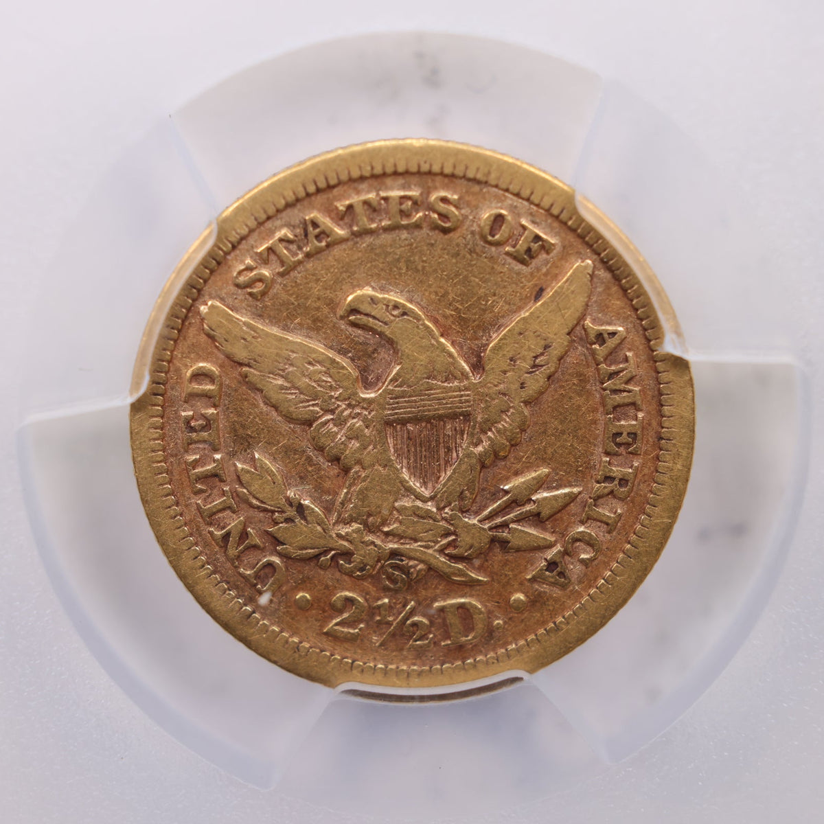 1870-S $2.50 Gold Liberty, Quarter Eagle, PCGS VF-30, STORE #G006.