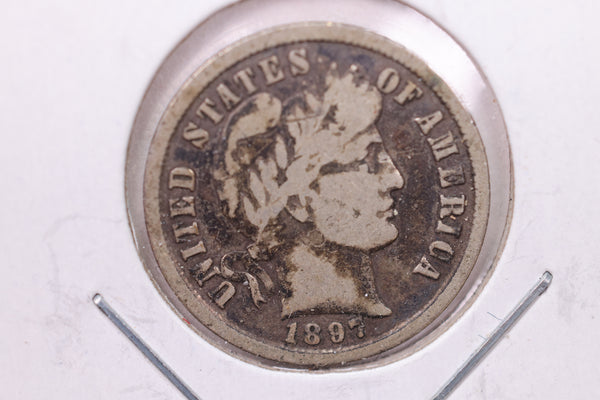 1897 Barber Silver Dime., V.G., Store Sale #19278