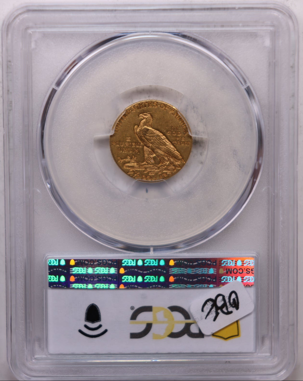 1912 $2.50 Gold Indian, Quarter Eagle, PCGS AU-55, STORE #G007.