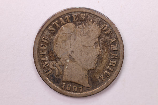 1897 Barber Silver Dime., V.G., Store Sale #19281