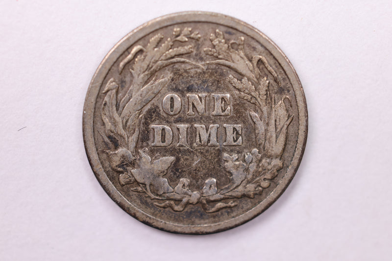1897 Barber Silver Dime., V.G., Store Sale