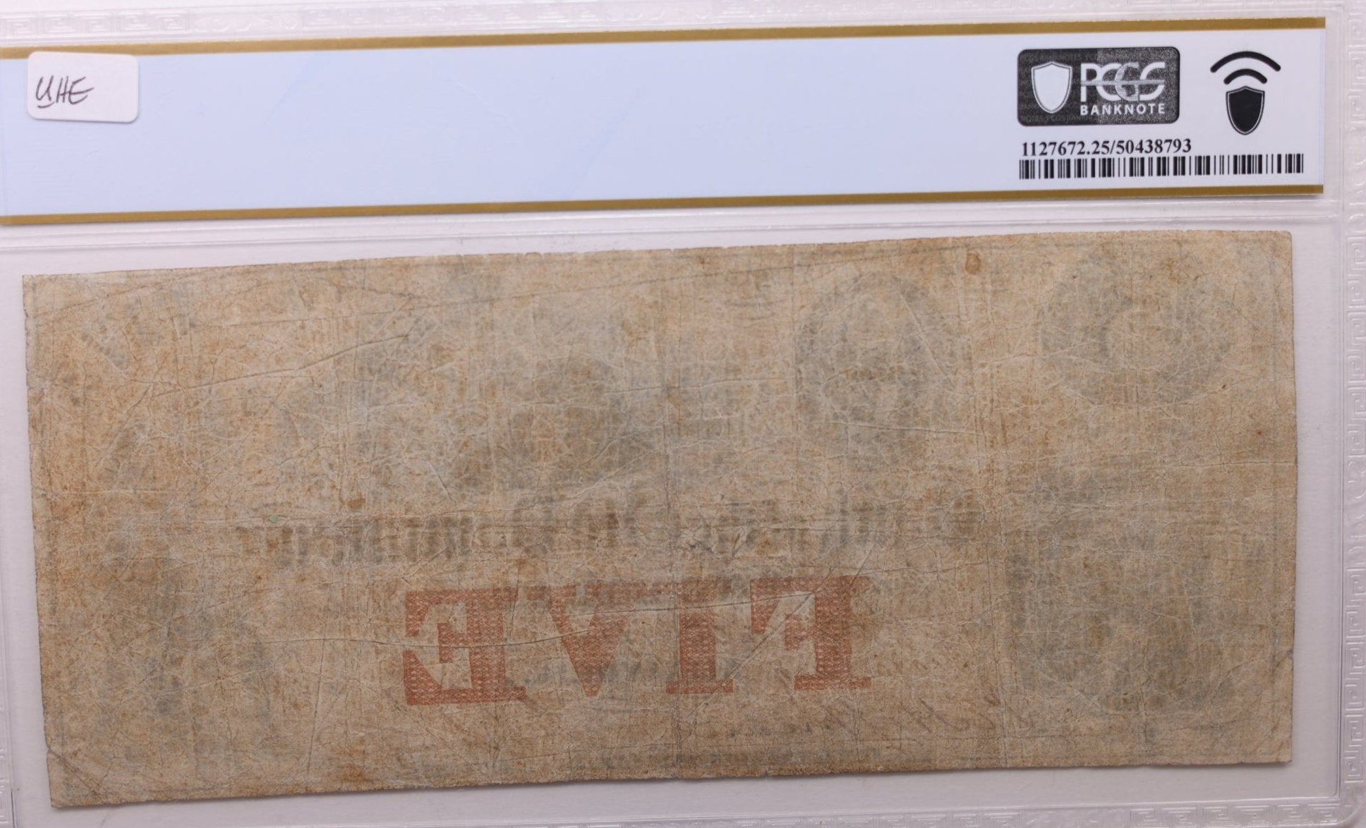 1859 $5., Bank of Old Dominion., VA., Obsolete.,  PCGS VF-25., Store #GVA001