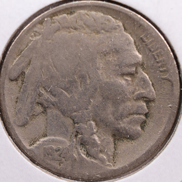 1924 Buffalo Nickel, Very Good Circulated Coin, Store #NL518