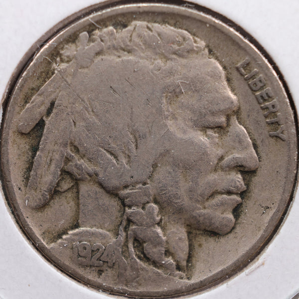 1924-D Buffalo Nickel, Very Good Circulated Coin, Store #NL520