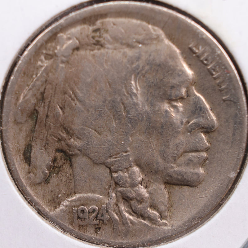 1924-D Buffalo Nickel, Fine+ Circulated Coin, Store