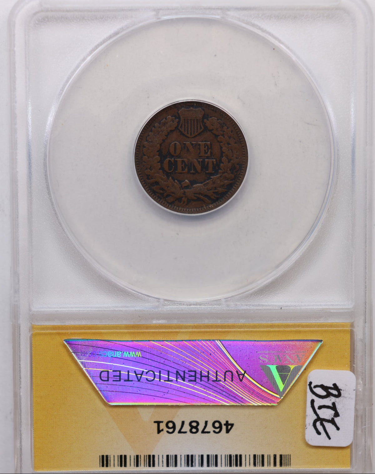 1872 Indian Head Small Cents, ANACS VG-10 Details, Scratched, Store #CT002.