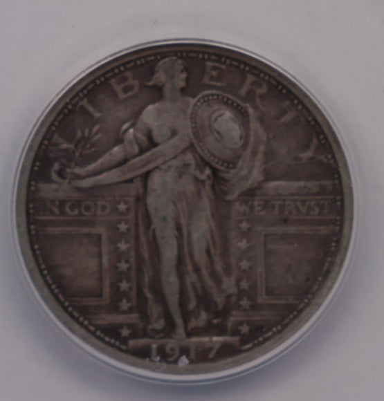 1917 Standing Liberty Silver Quarter., Type-1, ANACS VF-35, Store #QR028.