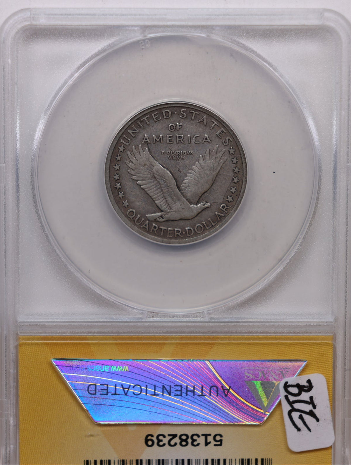 1917 Standing Liberty Silver Quarter., Type-1, ANACS VF-35, Store #QR028.