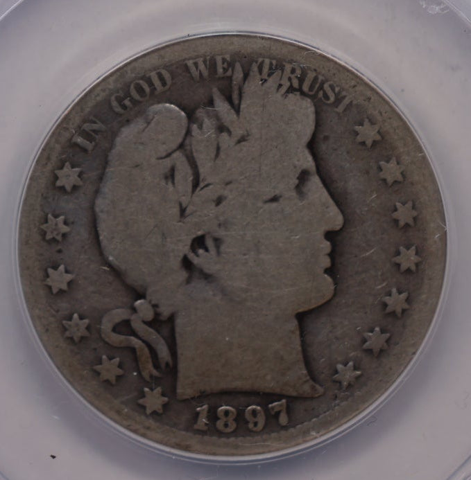 1892 Barber Silver Half Dollar, ANACS AG-3 Circulated Coin, Store #HR367.