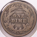 1898-O Barber Silver Dime, Very Good Circulated Coin, Store