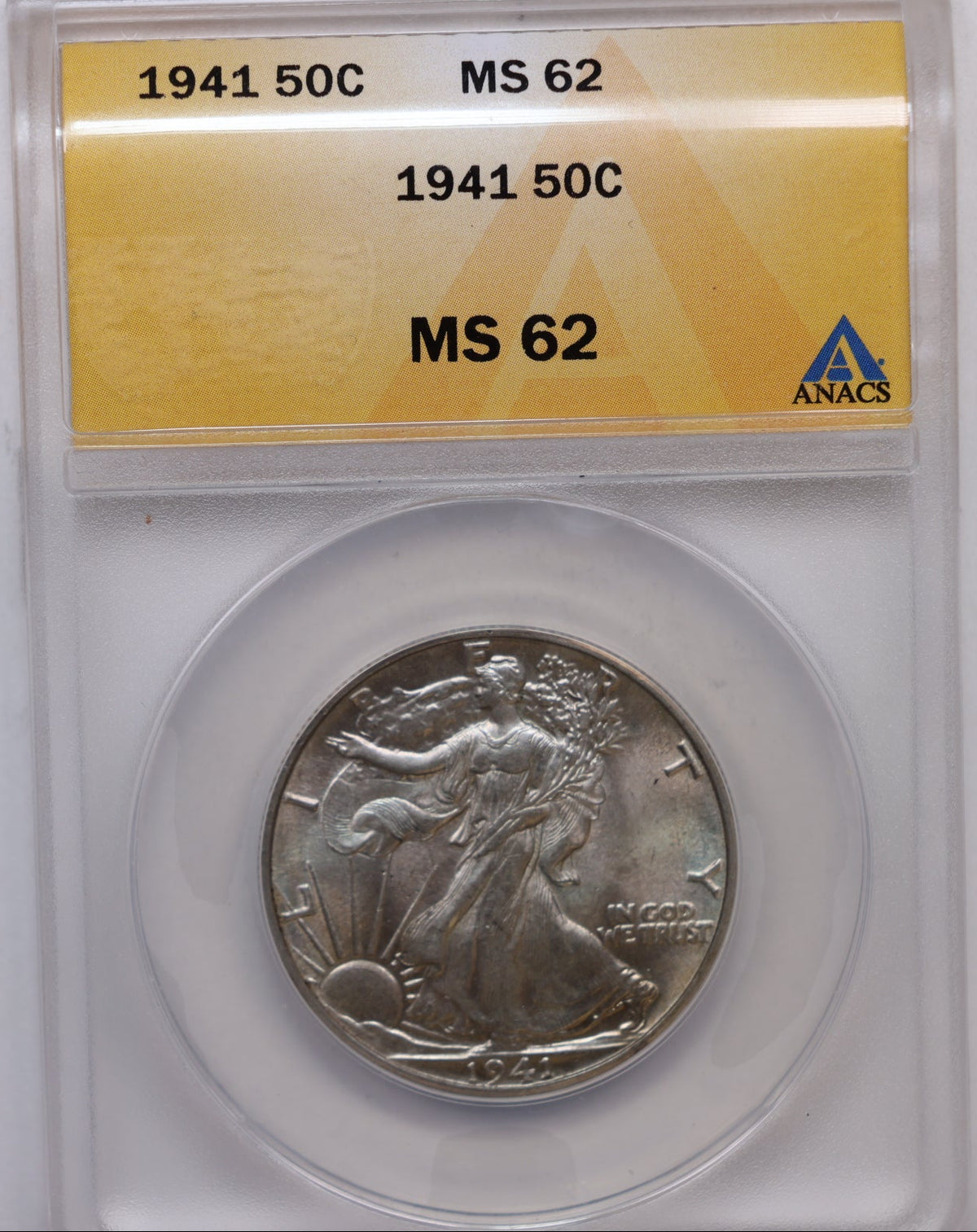 1941 Walking LIberty Silver Half Dollar, ANACS MS-62, Store. #HR392