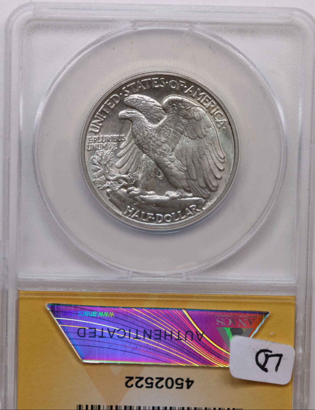 1941 Walking LIberty Silver Half Dollar, ANACS MS-62, Store. #HR392