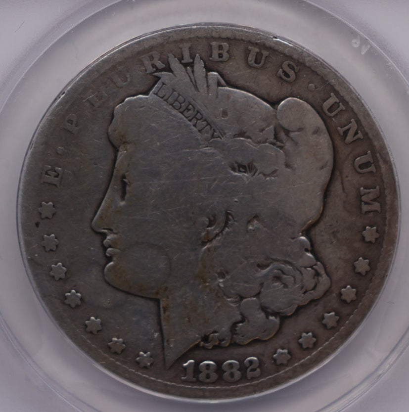 1882-CC Morgan Silver Dollar, ANACS G-4 Details; Cleaned, Store #DR077.