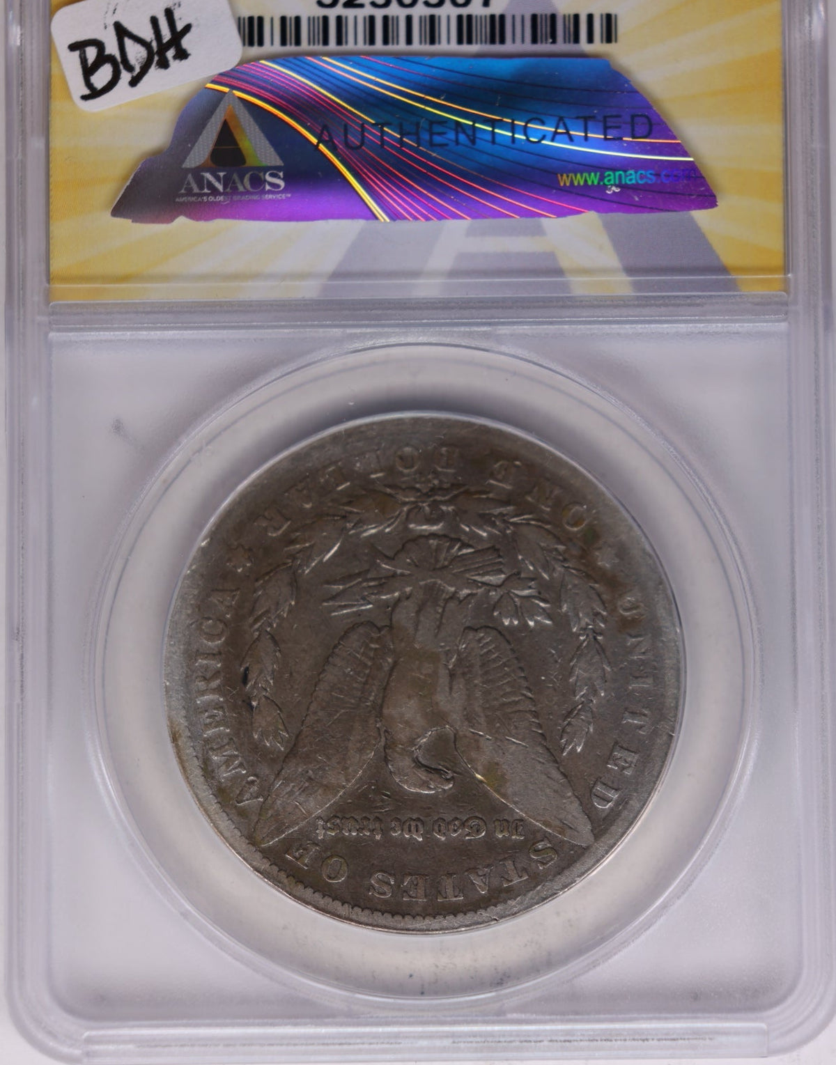 1890-CC Morgan Silver Dollar, ANACS Graded Good Details, Circulated.  Store #DR067.