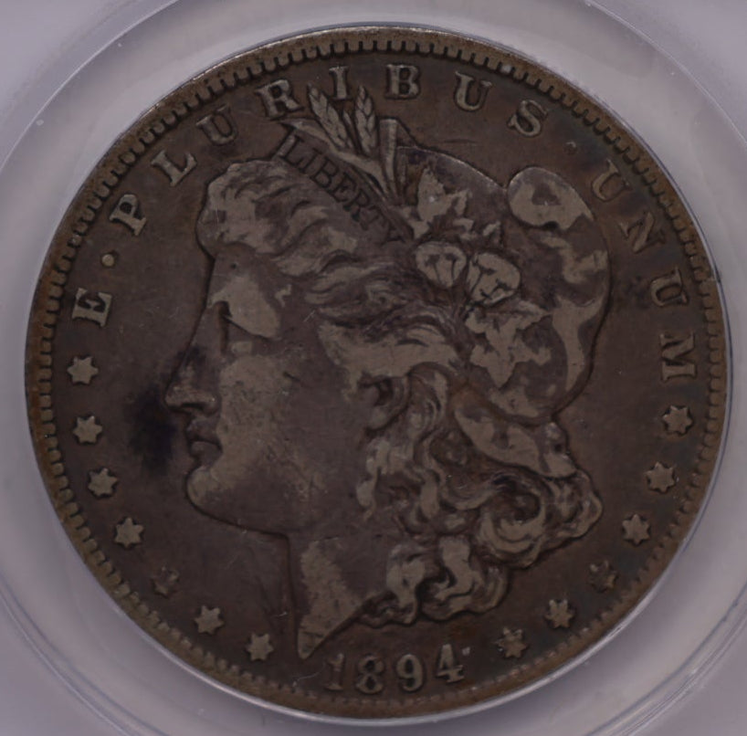 1894-O Morgan Silver Dollar, ANACS Graded VF-25, Circulated.  Store #DR068.