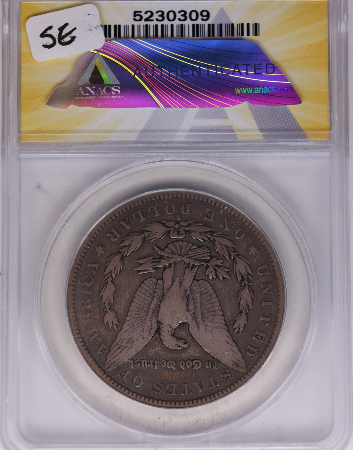 1894-S Morgan Silver Dollar, ANACS Graded Fine-15, Circulated.  Store #DR069.
