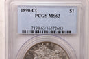1890-CC Morgan Silver Dollar., PCGS Certified MS-63., Store