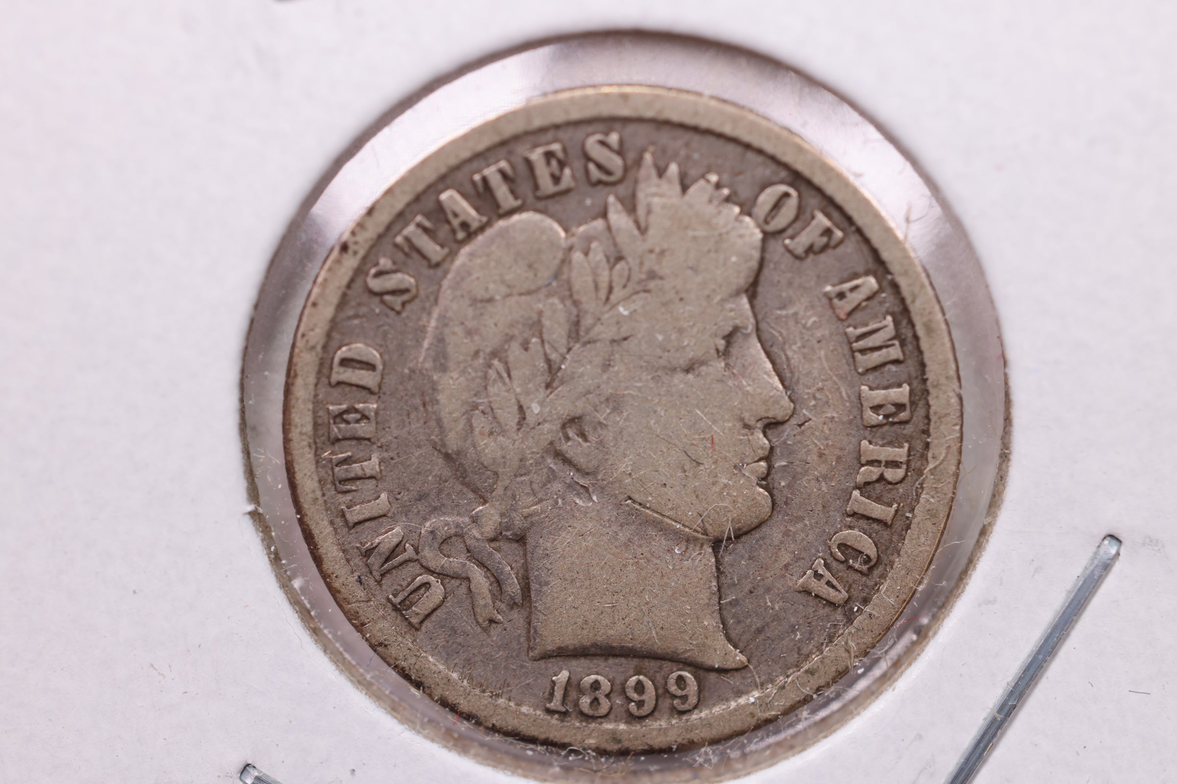 1899 Barber Dime, Very Good Circulated Coin, Store #DE0550