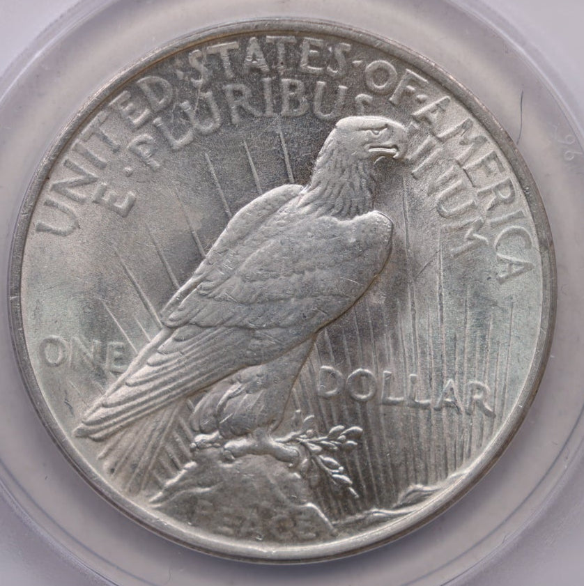 1923 Peace Silver Dollar, Uncirculated/Mint State, ANACS MS-61, Store DR074.