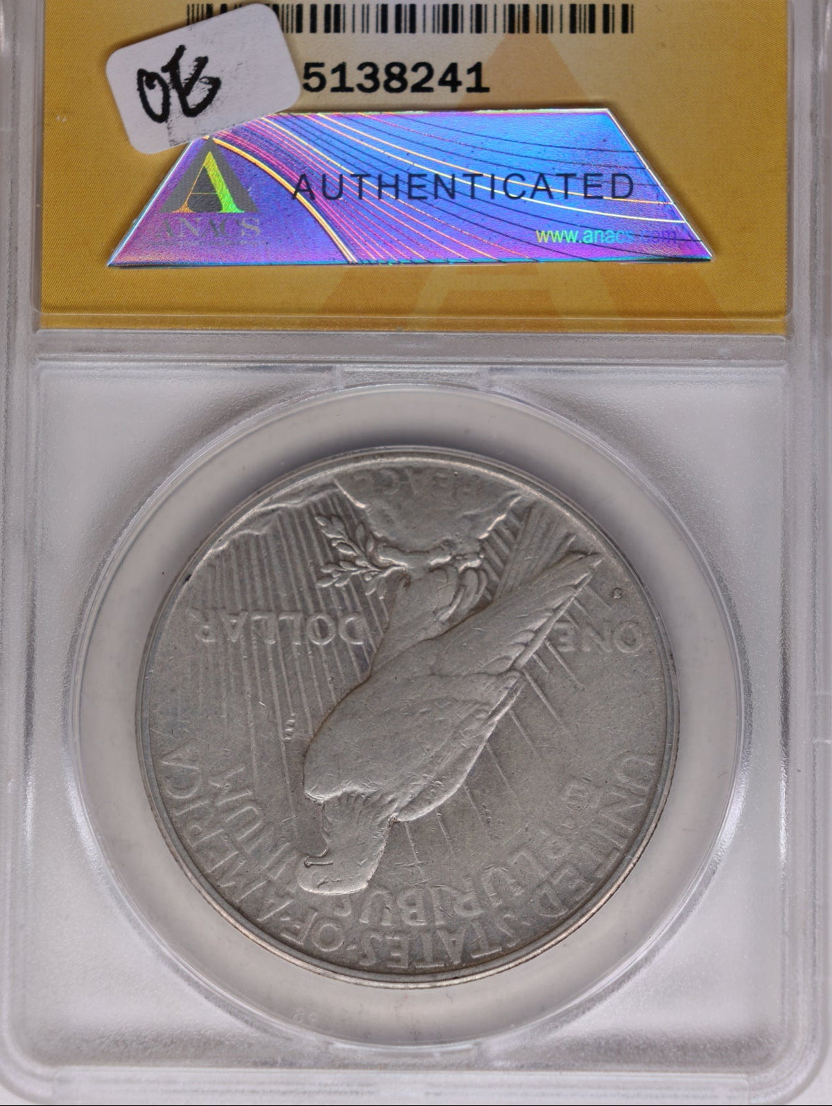 1934-S Peace Silver Dollar, ANACS VF-30-Cleaned, Circulated, Store DR075.
