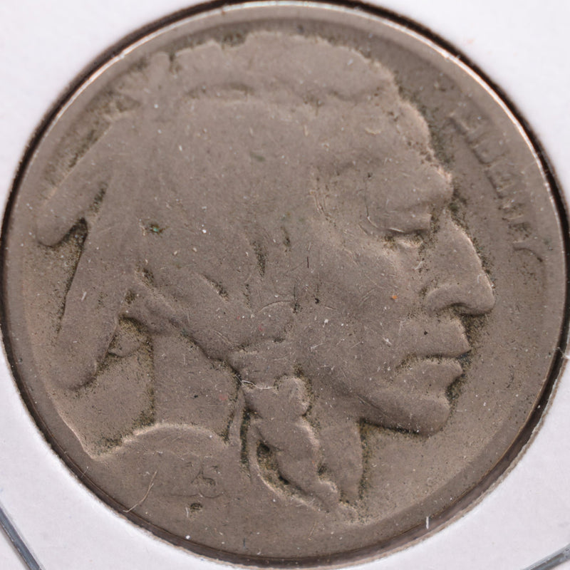 1925-D Buffalo Nickel, Good Circulated Coin, Store
