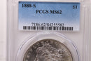 1888-S Morgan Silver Dollar., PCGS MS-62., Store