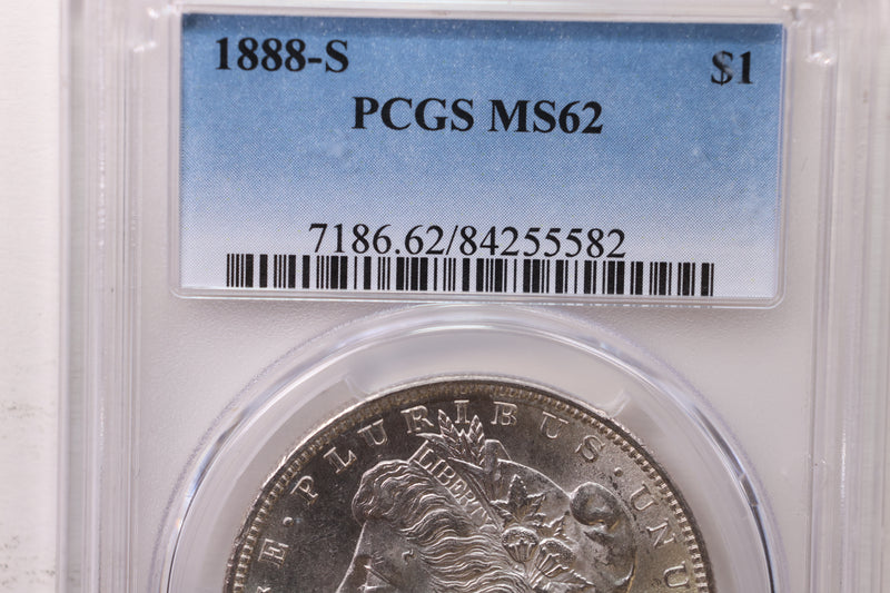 1888-S Morgan Silver Dollar., PCGS MS-62., Store