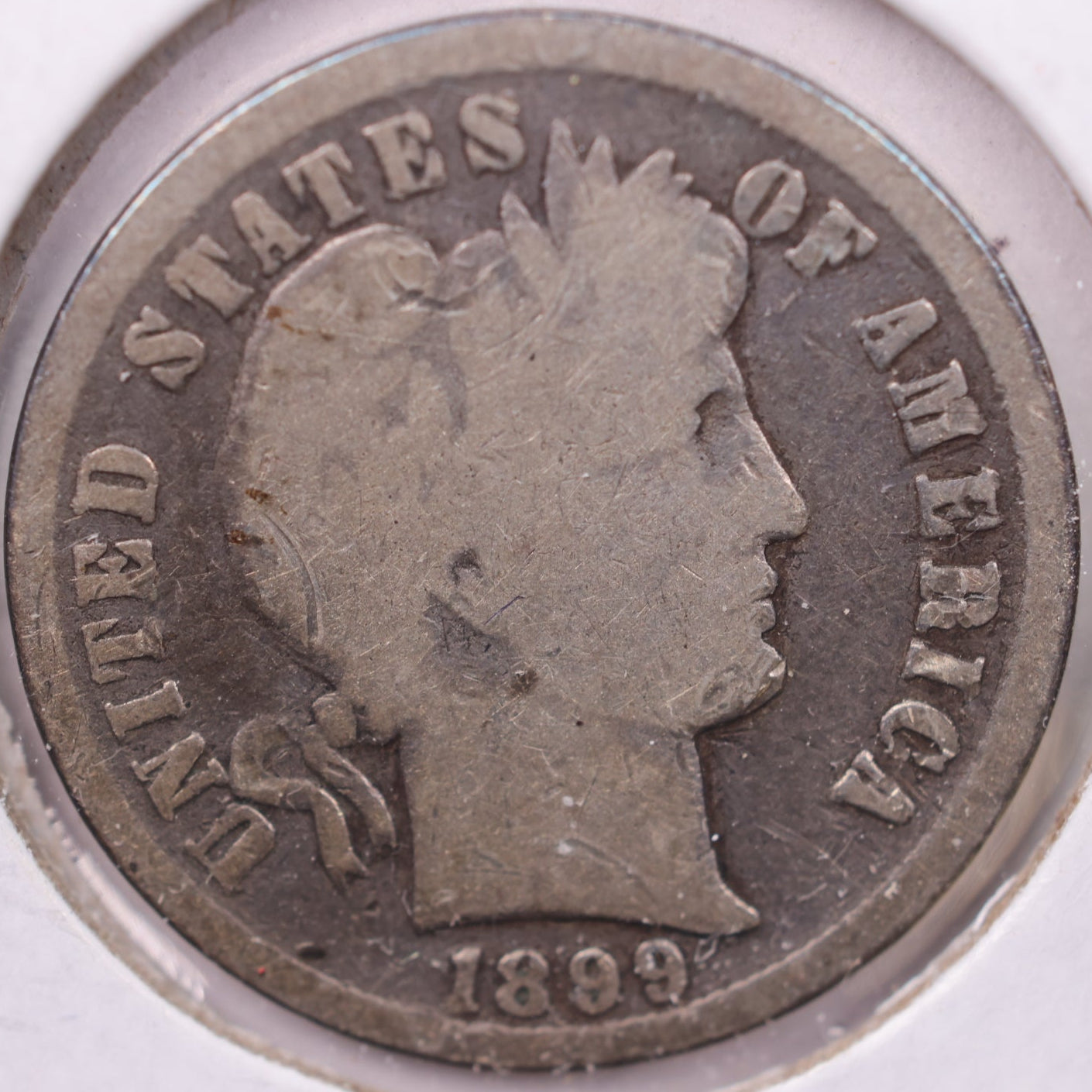 1899 Barber Dime, Very Good Circulated Coin, Store #19336